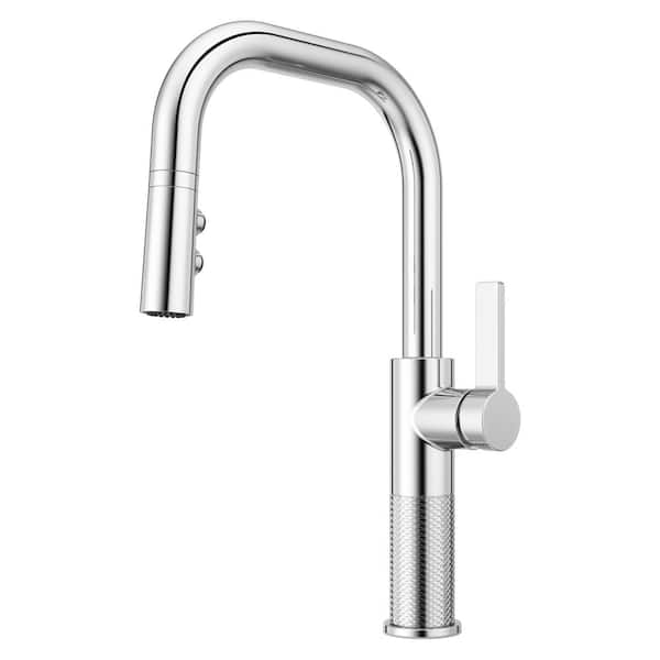 Pfister Montay Single-Handle Pull Down Sprayer Kitchen Faucet in Polished Chrome
