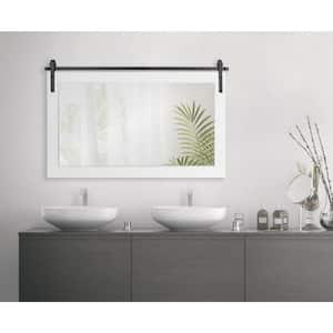 Cates 24 in. x 40 in. Classic Rectangle Framed White Wall Accent Mirror
