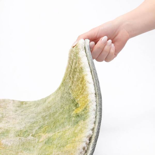 Dream Shag Premium Machine Washable Abstract ADS641 Green 10 ft. x 14 ft. Area Rug