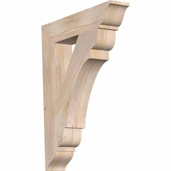 Ekena Millwork 5.5 in. x 38 in. x 30 in. Douglas Fir Olympic Traditional Smooth Bracket