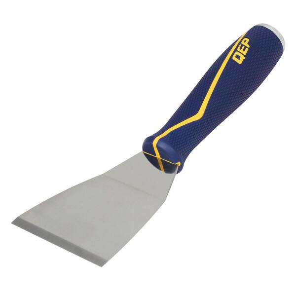 QEP 3 in. Wide Handheld Chisel Scraper and Stripper with 5.25 in. Handle and Stainless Steel Blade