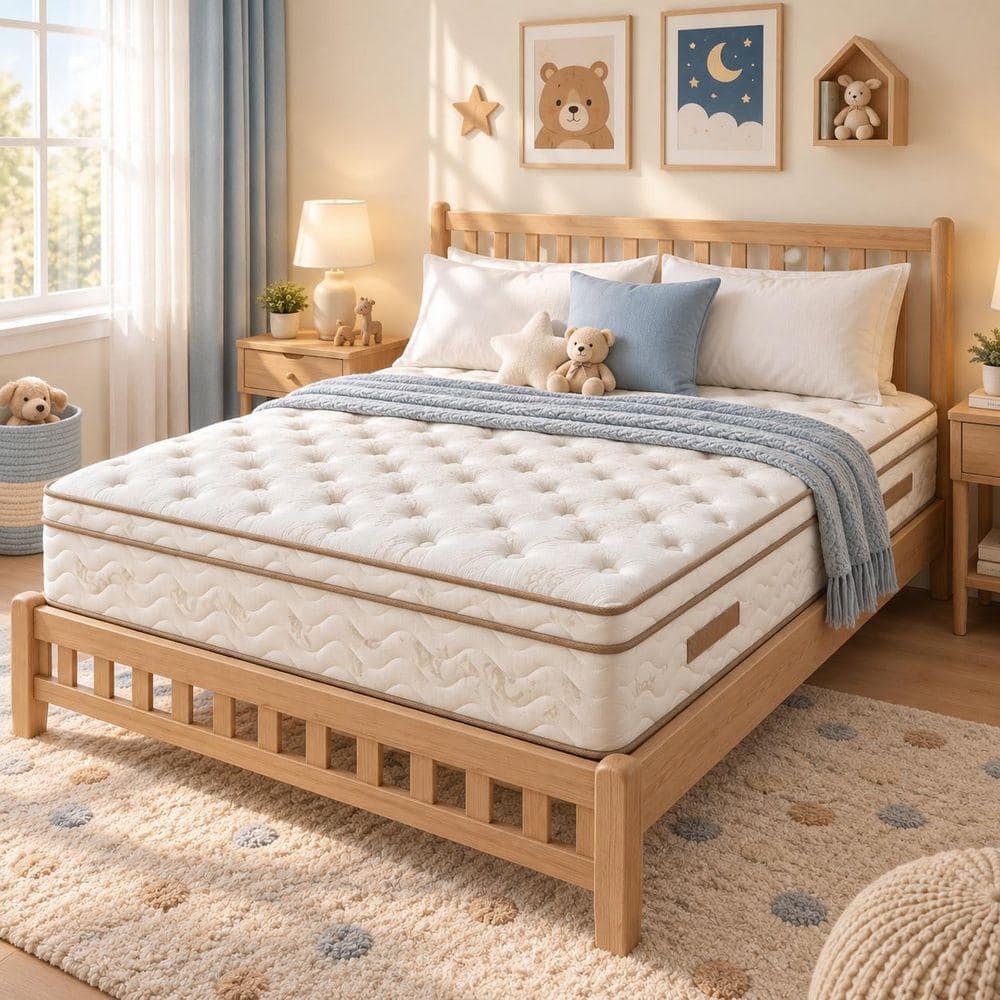 Luxe California King Luxury Medium Hybrid Memory Foam and Innerspring with Zoned Support European Top 12 in. Mattress