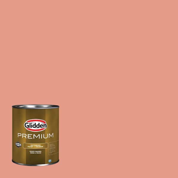 Glidden Premium 1 qt. PPG1192-5 Opal Fire Semi-Gloss Exterior Latex Paint