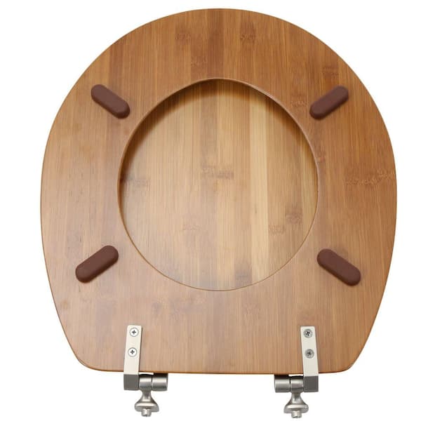 BEMIS - Natural Reflections Round Closed Front Toilet Seat in Bamboo