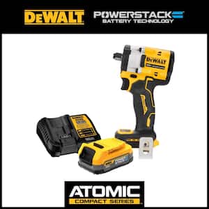 20V Cordless 1/2 in. Impact Wrench and 20V MAX POWERSTACK Compact Battery Starter Kit