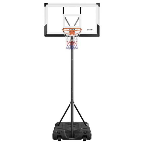 Portable Basketball Stand, 10 ft. Height Adjustment Basketball Hoop & Goal Portable Basketballs Hoop 54 in. PC Backboard