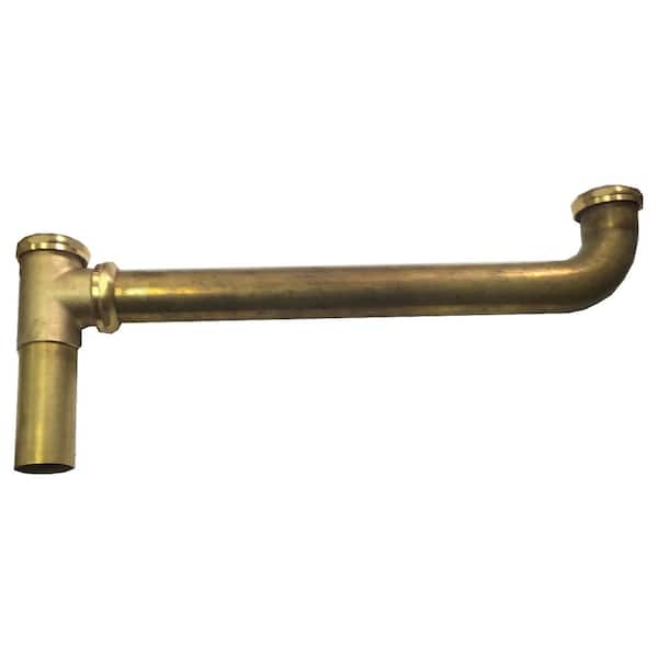 Westbrass 1-1/2 in. Brass LA Code 2-Part Continuous Waste Trap, Unfinished