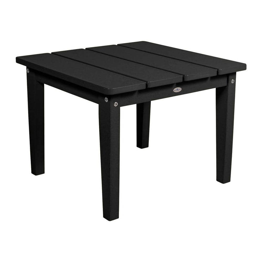 Luxurious Pocono Black Synthetic Wood Side Table