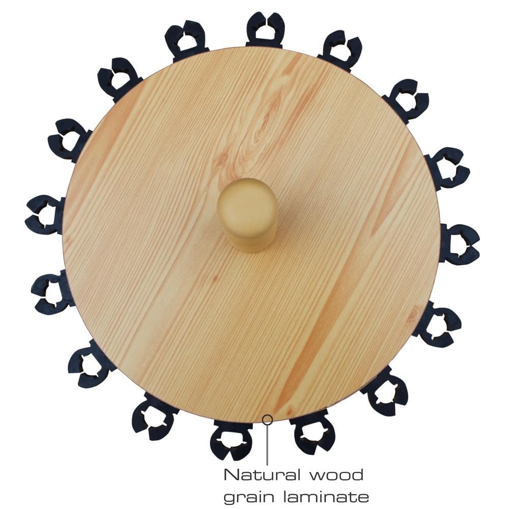 Round 16-Fishing Rod Storage Rack with Traditional Handcrafted Wood Post