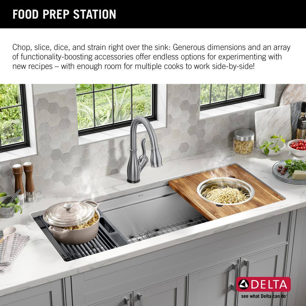 Delta 45" Stainless Steel Workstation Kitchen Sink with Accessories