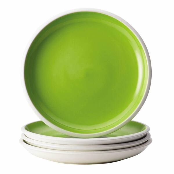 Rachael Ray Dinnerware Rise 4-Piece Stoneware Salad Plate Set in Green