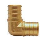 3/4 in. Brass PEX-B Barb 90 Elbow (10-Pack)