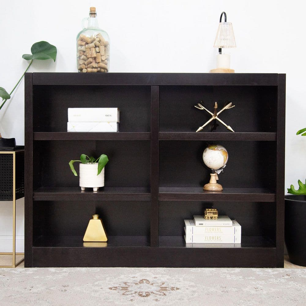 unico ALBERO bookshelf (wide) 幅1100mm Concepts In Wood 36 in. Espresso Wood 6-shelf Standard Bookcase