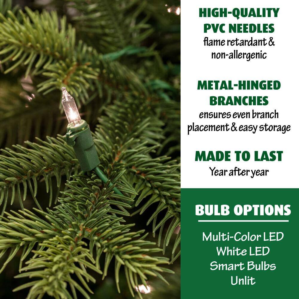 Carmel Pine 6.5-ft Green Artificial Christmas Tree with White Lights