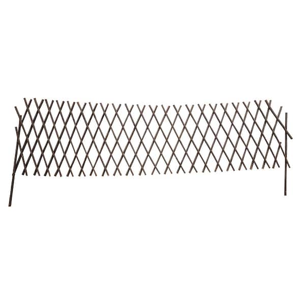 48 in. L x 15 in. x 1 in. Expandable Brown Willow Wood Edging