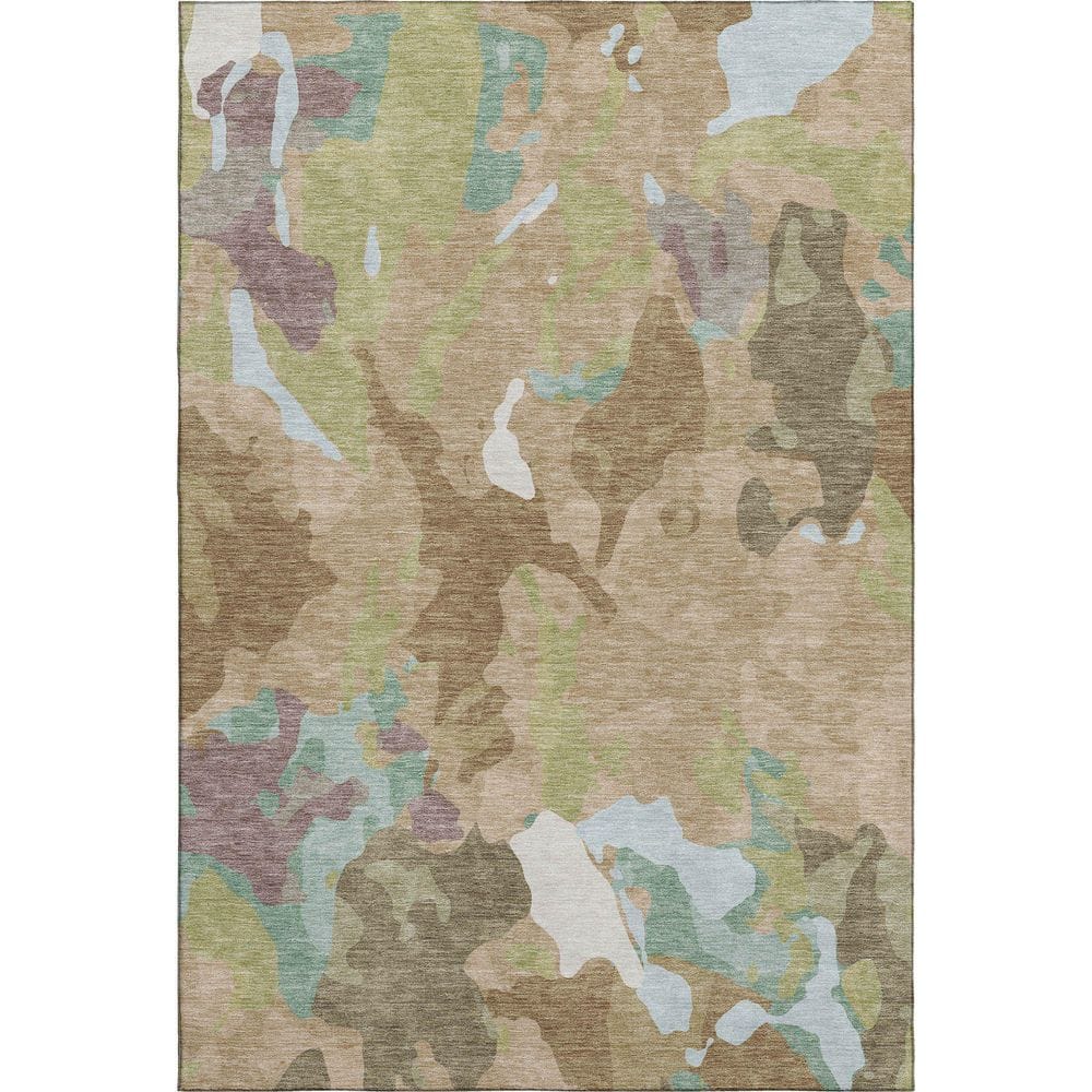 Mayfield Premium Machine Washable Abstract AMF2161 Beige 3 ft. x 5 ft. Area Rug price history on PriceWatchPro