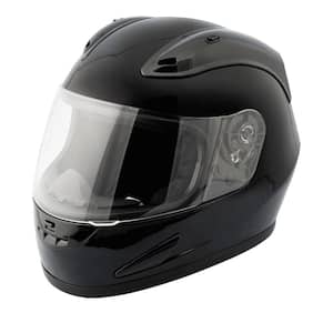 Octane Large Black Full Face Gloss Motorcycle Helmet