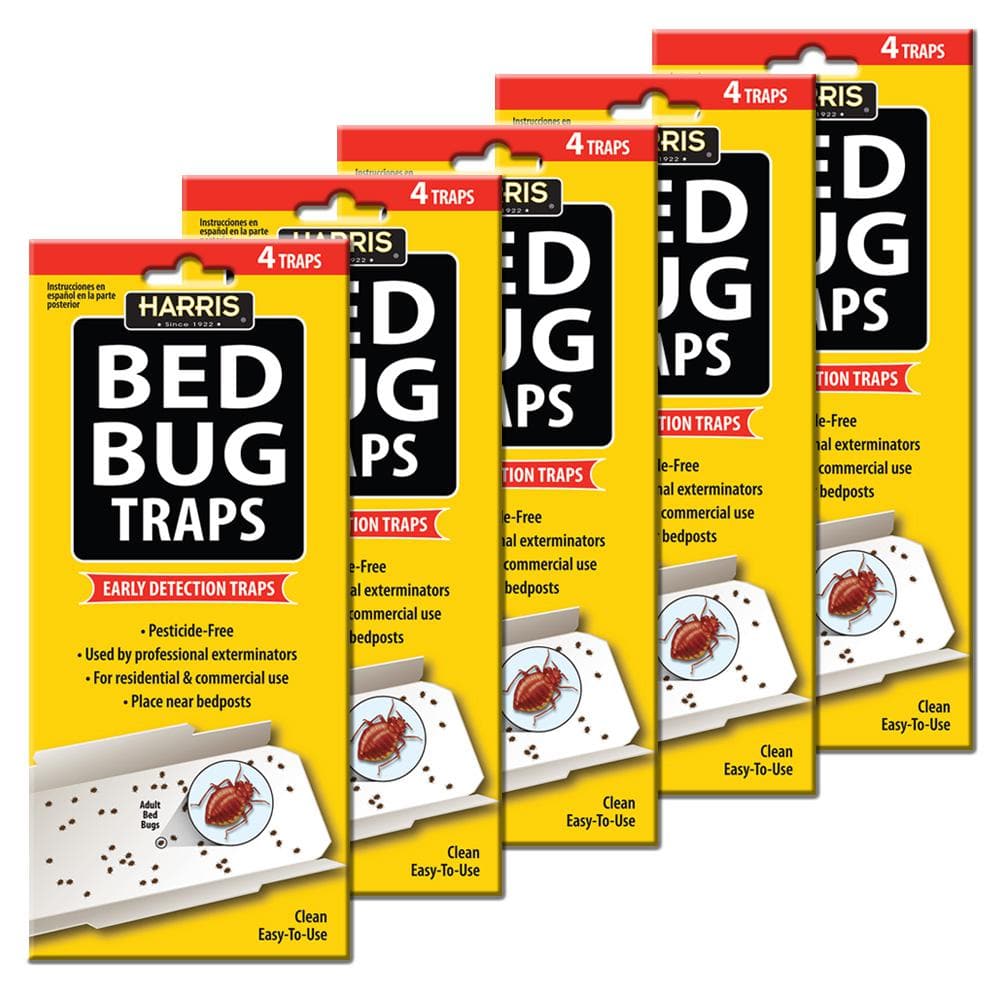 Harris Bed Bug Early Detection Glue Traps (4/Pack)