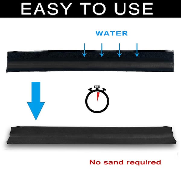 Flood Water Barrier Sand Bags Thickened Long Canvas Flood Protection Sandbags With Insert Buckle Reusable Quick Flood Barrier For Home Door Window Basement Garage(#2