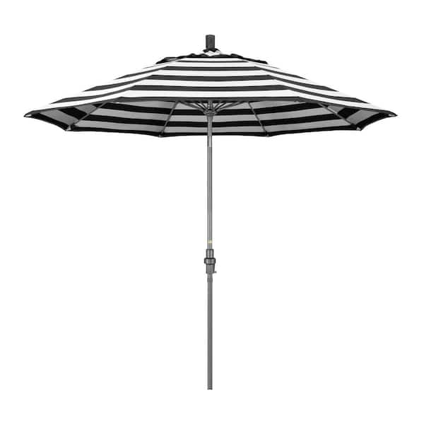 California Umbrella 9 ft. Hammertone Grey Aluminum Market Patio ...