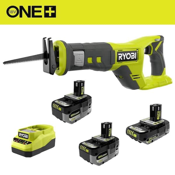 ONE+ 18V HIGH PERFORMANCE Kit w/ (2) 4.0 Ah Batteries, 2.0 Ah Battery, Charger, & ONE+ 18V Reciprocating Saw