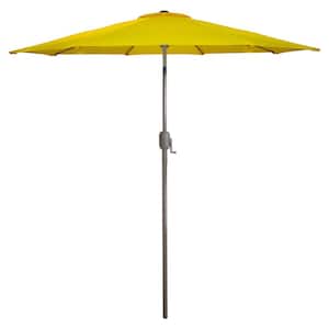 9 ft. Outdoor Market Tilt Patio Umbrella with Hand Crank in Yellow