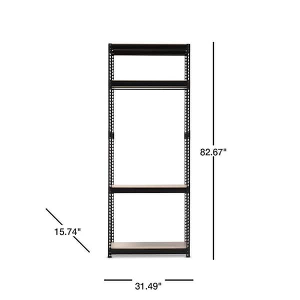 Baxton Studio Gavin Modern and Contemporary Black Metal 10-Shelf Closet  Storage Racking Organizer