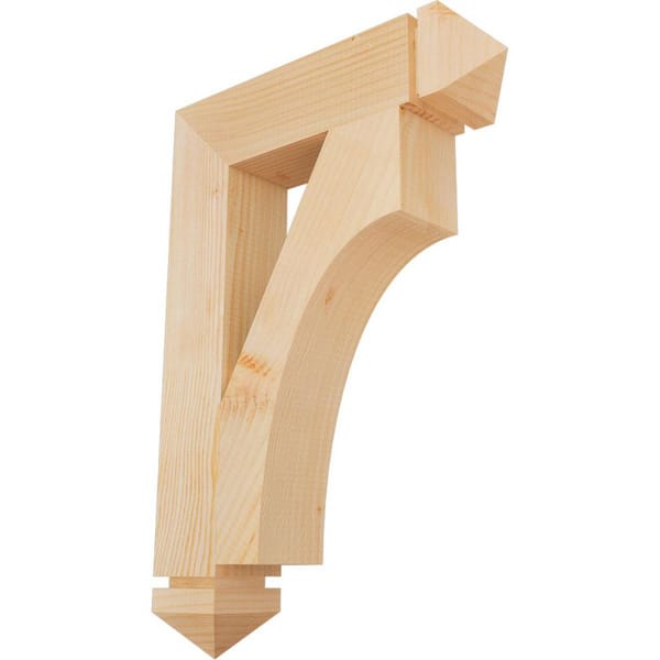 Ekena Millwork 3.5 in. x 26 in. x 18 in. Douglas Fir Westlake Arts and Crafts Smooth Bracket