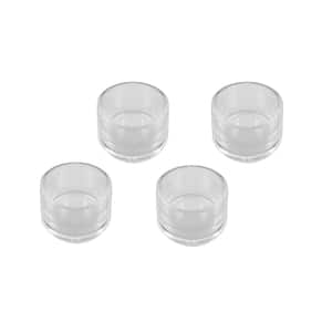 Everbilt 7 8 in. Clear Rubber Like Plastic Leg Caps for Table