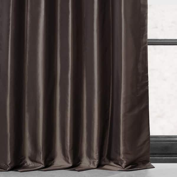Exclusive Fabrics Furnishings, Faux Leather Curtains Brown