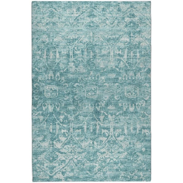 Dream Shag Premium Machine Washable Abstract ADS40 Blue 10 ft. x 14 ft. Area Rug
