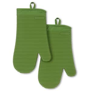 Ribbed Soft Silicone Matcha Oven Mitt Set (2-Pack)