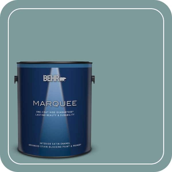 BEHR MARQUEE 1 gal. #PMD-35 Blue Agave Satin Enamel Interior Paint & Primer