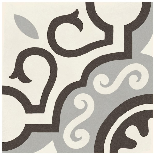 D_Segni Parisian Smoke Blend 8 in. x 8 in. Glazed Porcelain Floor and Wall Tile (10.32 sq. ft./Case)