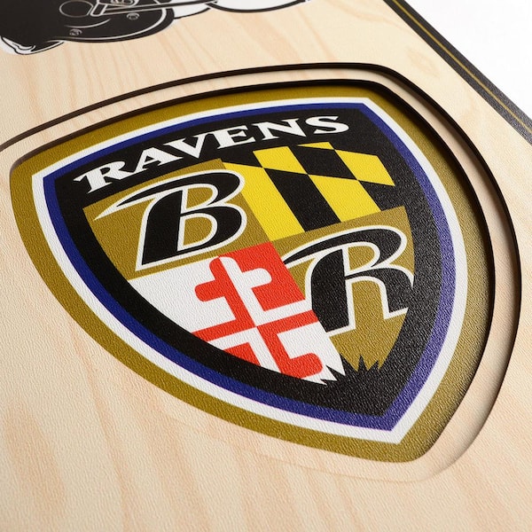 NFL Baltimore Ravens Wooden 8 in. x 32 in. 3D Stadium Banner-M&T Bank Stadium