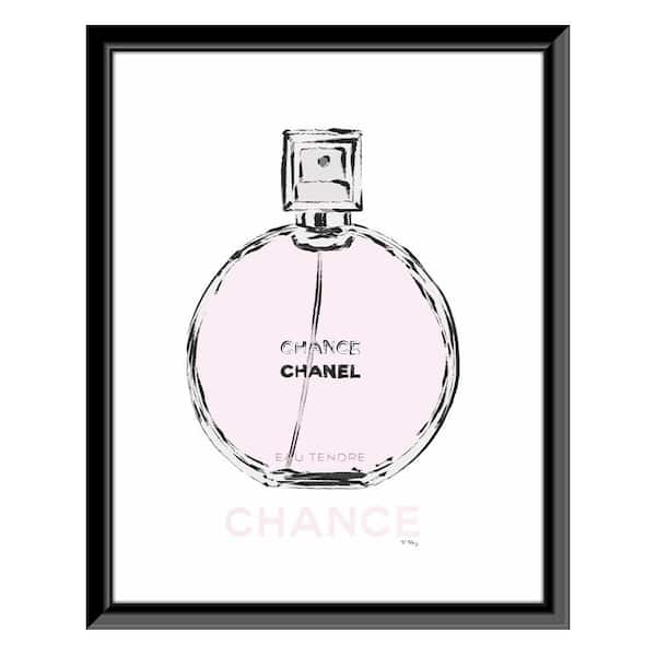 VENICE BEACH Collections Vintage Fashion Glam Perfume Bottle by Fairchild Paris Framed Graphic Print Abstract Poster Art Print 18 in. x 14 in.