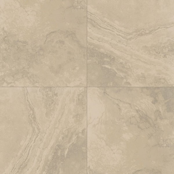 MSI Canaveral 24 in. x 24 in. Matte Light Gray Travertine Look Ceramic Floor and Wall Tile (27.81 sq. ft./Case)