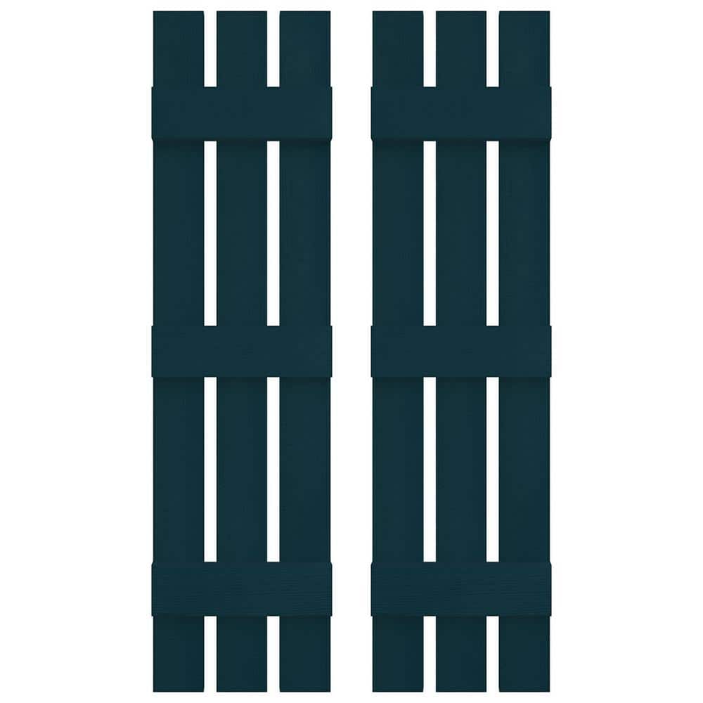 12 in. W x 59 in. H Vinyl Exterior Spaced Board and Batten Shutters Pair in Midnight Blue price history on PriceWatchPro