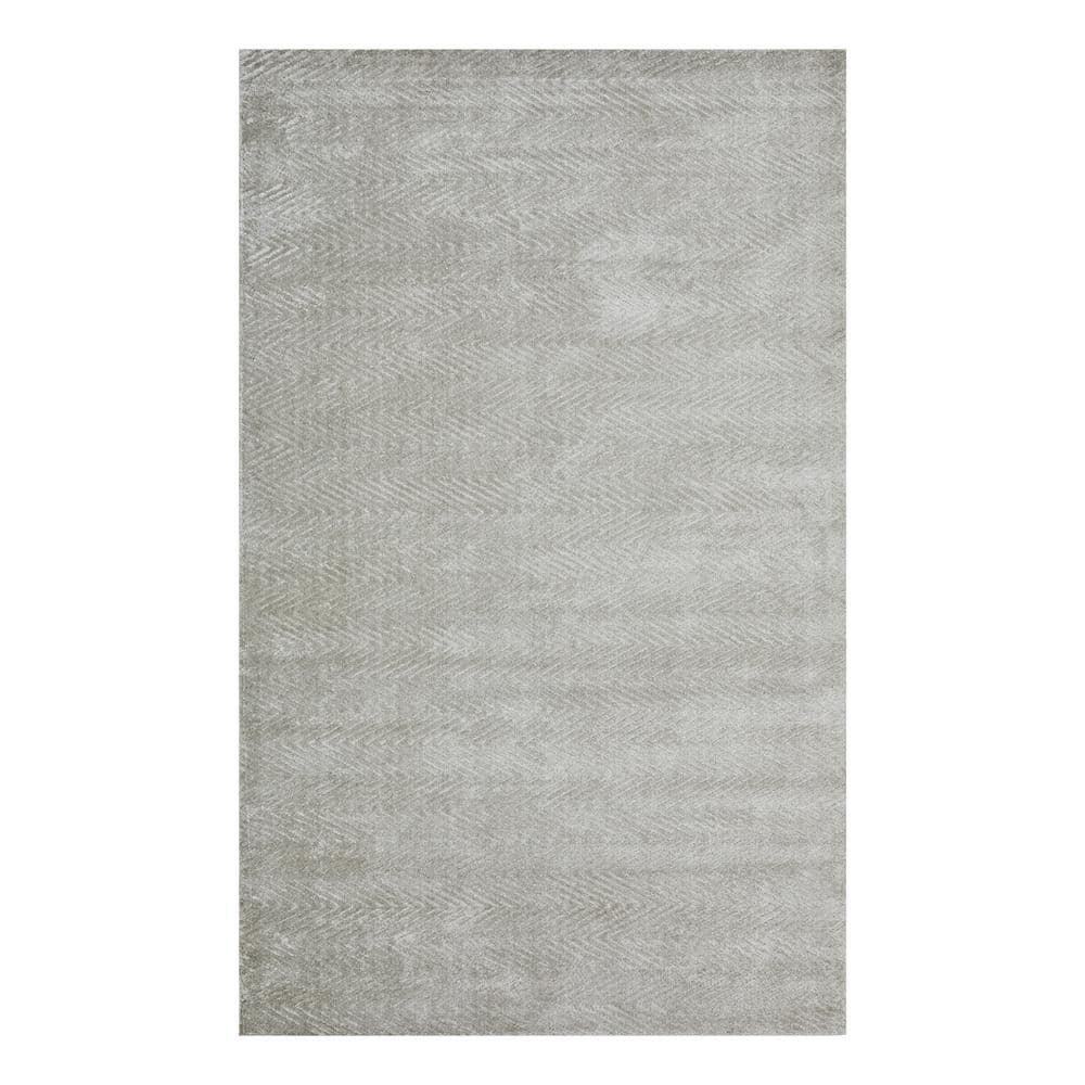 Solo Rugs Chevelle Contemporary Modern Bone 9 ft. x 12 ft. Hand-Knotted ...