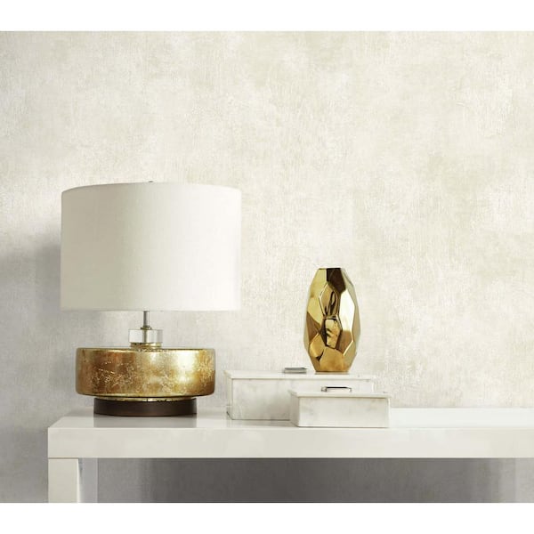 57.5 sq. ft. Warm Pearl Claire Faux Suede Nonwoven Paper Unpasted Wallpaper Roll