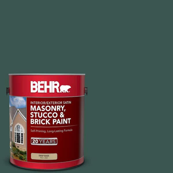 1 gal. #PFC-45 Patio Green Satin Interior/Exterior Masonry, Stucco and Brick Paint
