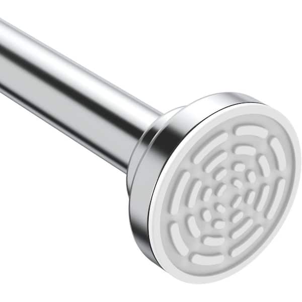 Shower Curtain Rod Tension 17.10 in. L x 2.20 in. W Non-Slip Spring Tension No Drilling Stainless Steel Silver