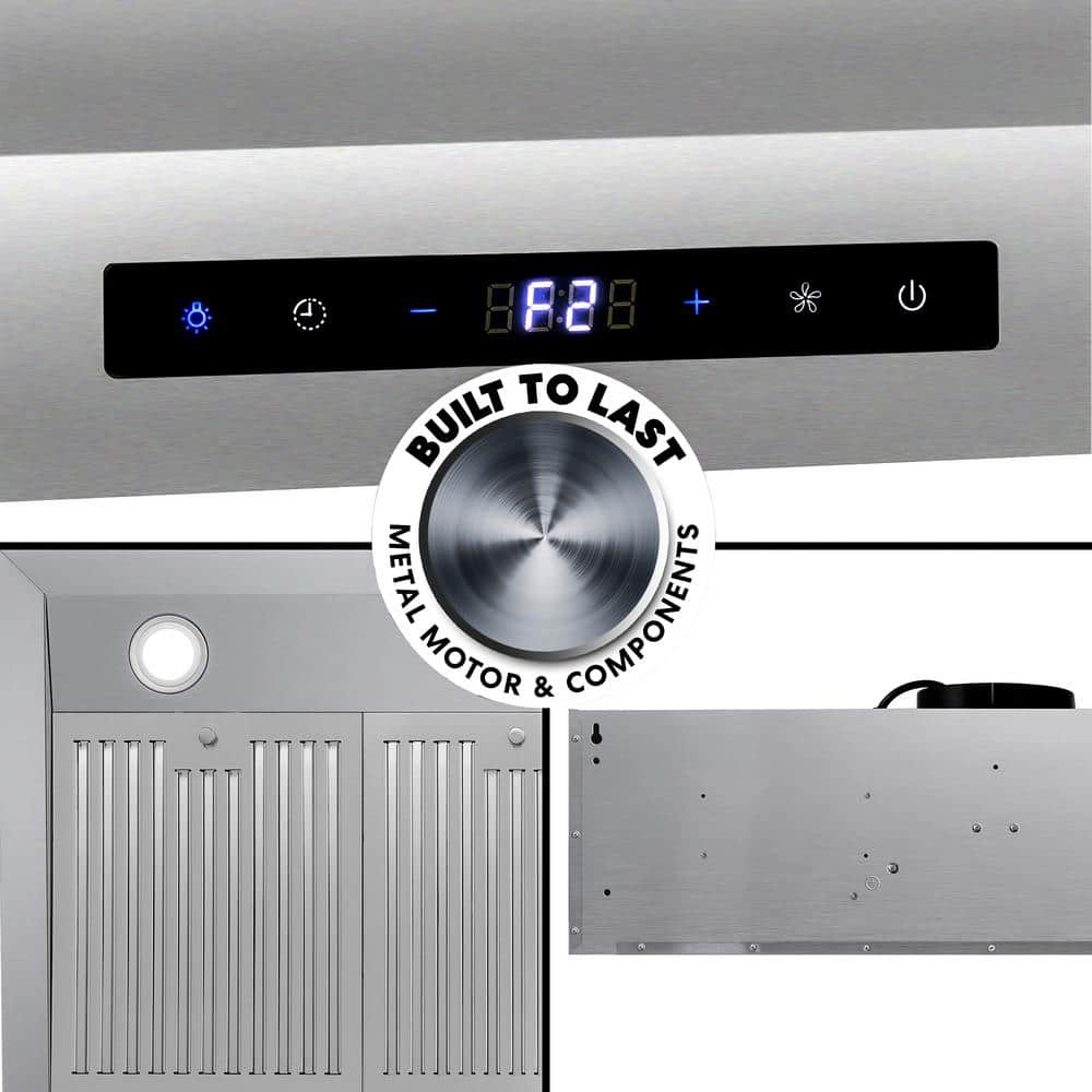 Cosmo 36" Stainless Steel Under Cabinet Range Hood with Touch Controls