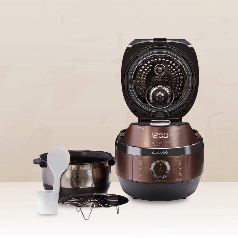 Copper and Black Induction Heating Pressure Rice Cooker with Nonstick Inner Pot