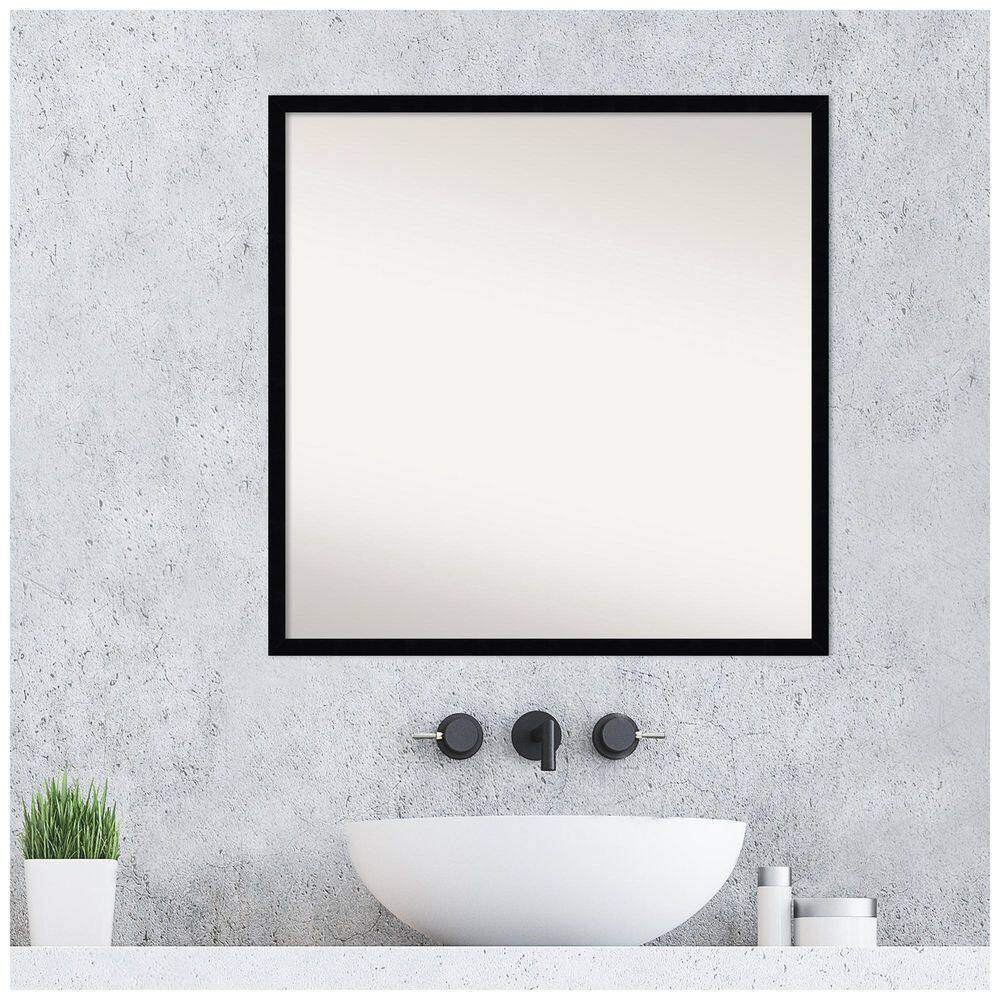 Svelte Noir Black Wood Bathroom Vanity Mirror