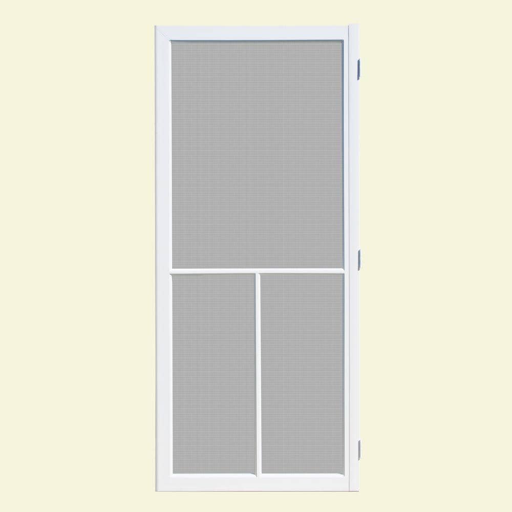 Unique Home Designs 32 in. x 80 in. Hampton White Outswing Vinyl Hinged