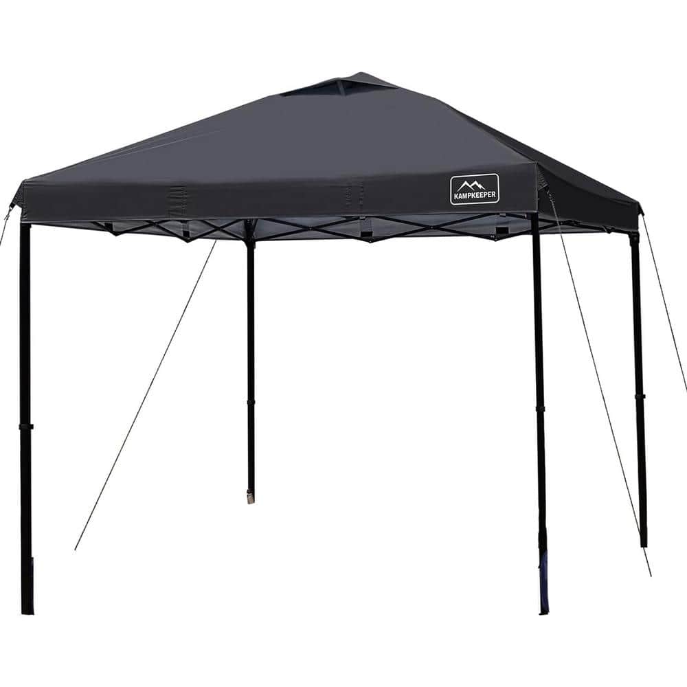 Outdoor Shade 10 ft. x 10 ft. Black Pop Up Canopy Tent with Adjustable Legs
