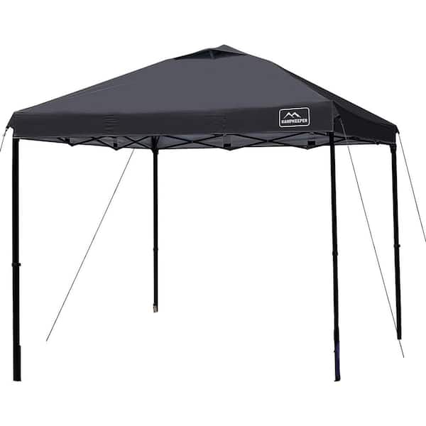 Unbranded Outdoor Shade 10 ft. x 10 ft. Black Pop Up Canopy Tent with Adjustable Legs and Carry Bag