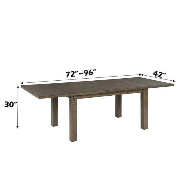 Acme Furniture Nabirye Dark Oak Dining Table 73160 - The Home Depot