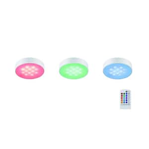 3-Light LED RGB Puck Light Kit